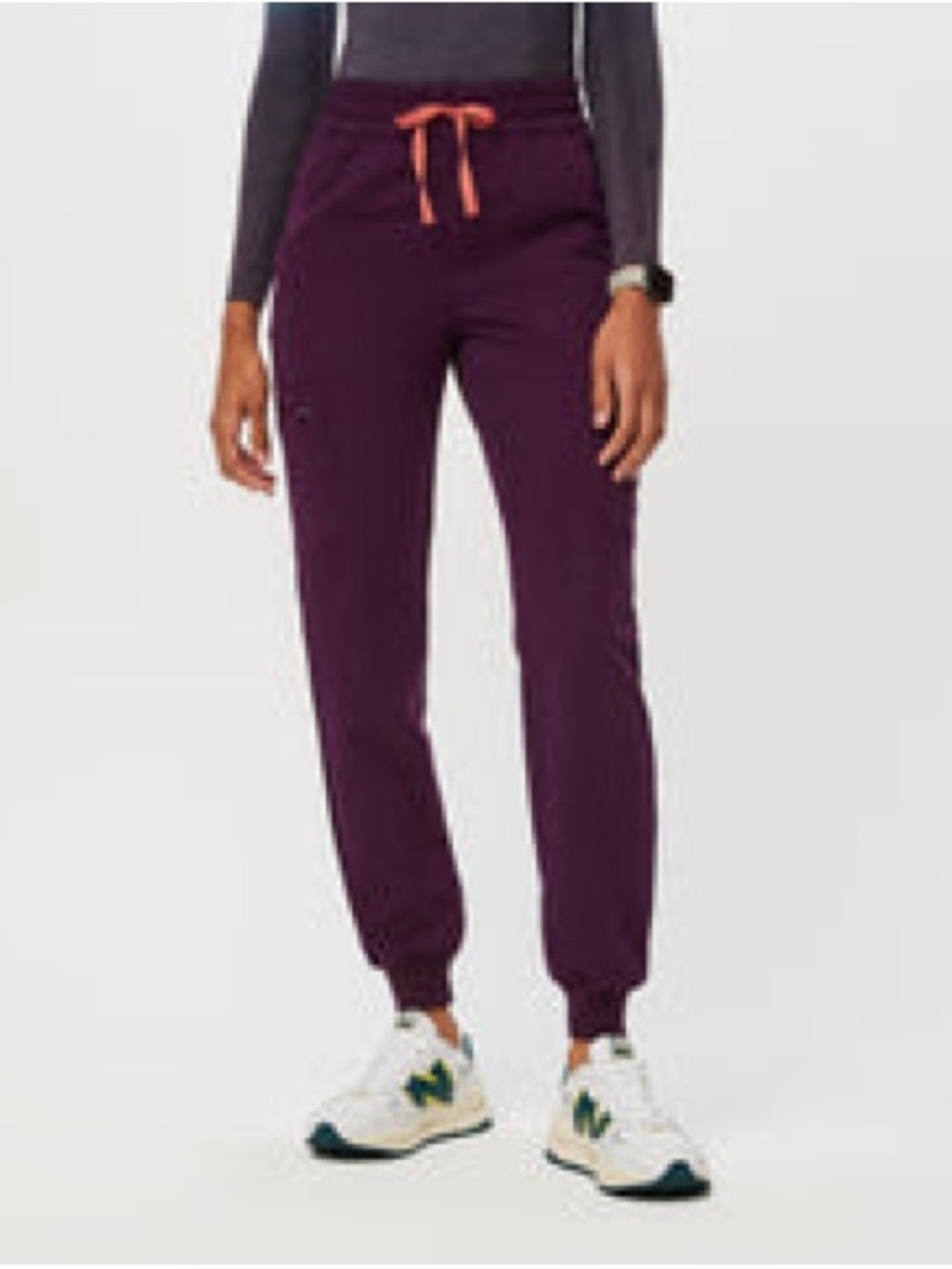 Women’s Figs Scrub Pants - Deep Purple - Highwaisted Uman Joggers (MP)